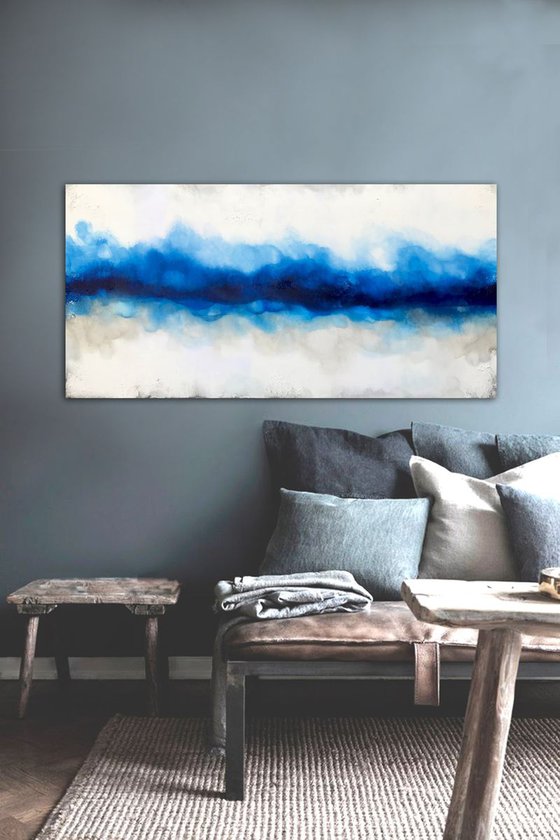 misty blues (140 x 70 cm) Dee Brown