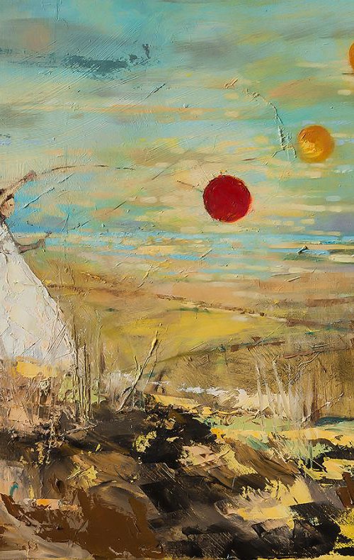 'Girl with Balloons' by Ewa Czarniecka