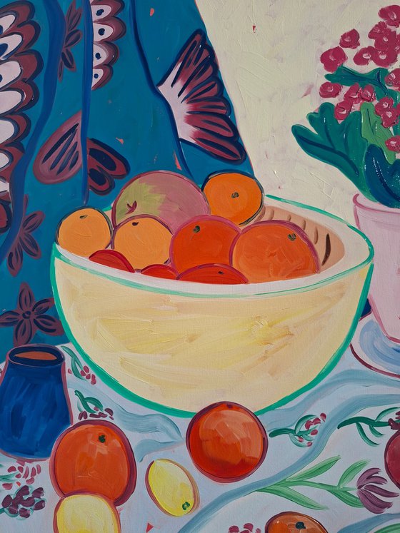 Mediterranean Still Life with Oranges
