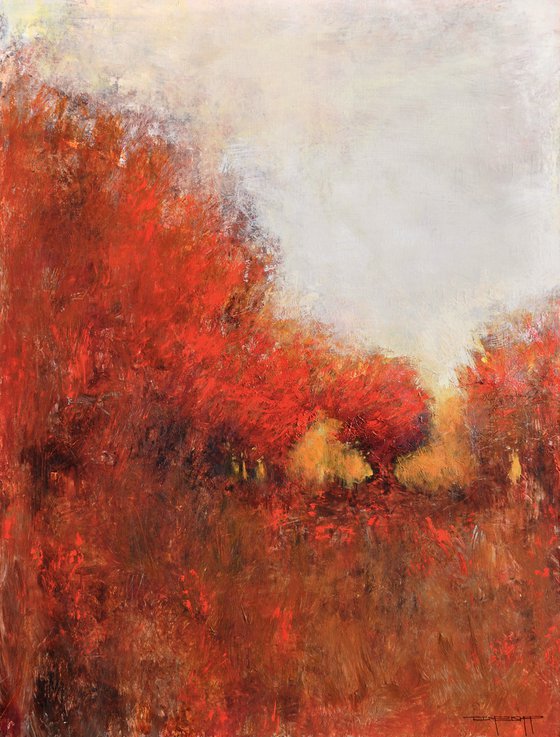 Red Passion, red trees landscape