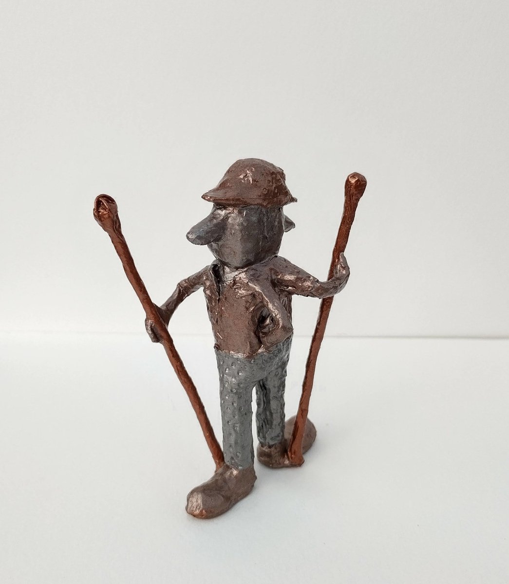 Surrealistic Abstract Sculpture By Shweta Mahajan, 3 X 4", The Two Halves, Original Artwork