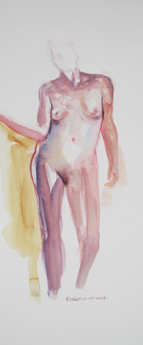 Standing female nude by Rory O’Neill