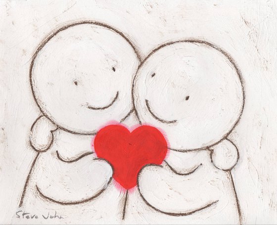 Hugs artwork 40 Holding heart