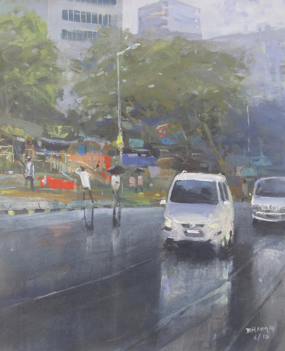 Cityscape in monsoon