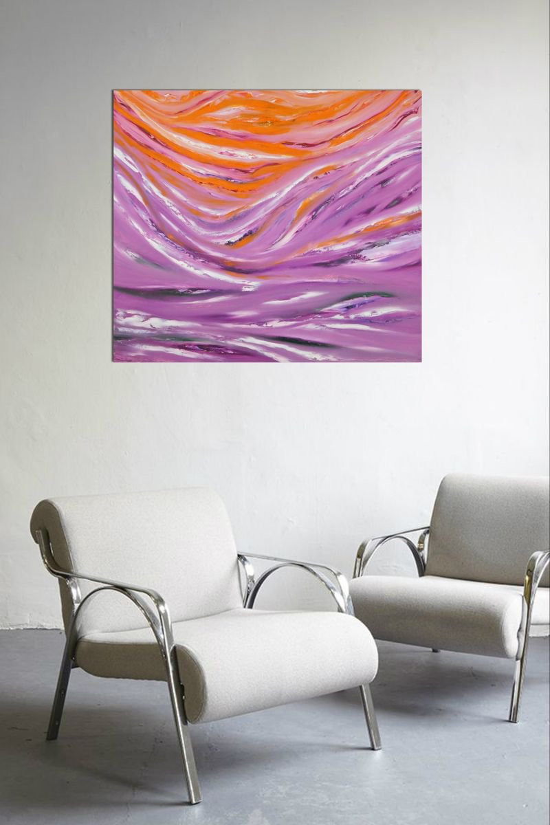 Agoro? - 80x70 cm, LARGE XL, Original abstract painting, oil on canvas by Davide De Palma