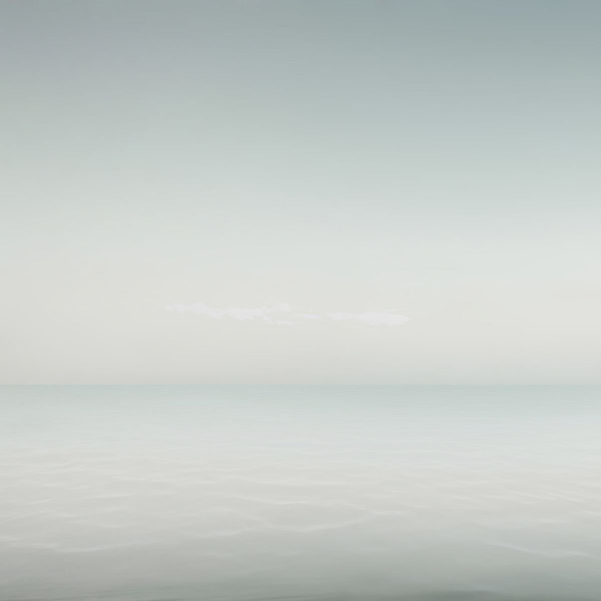 Impressionistic Landscape Photograph By Nadia Attura, 20 X 20", Sea Grey, Original Artwork