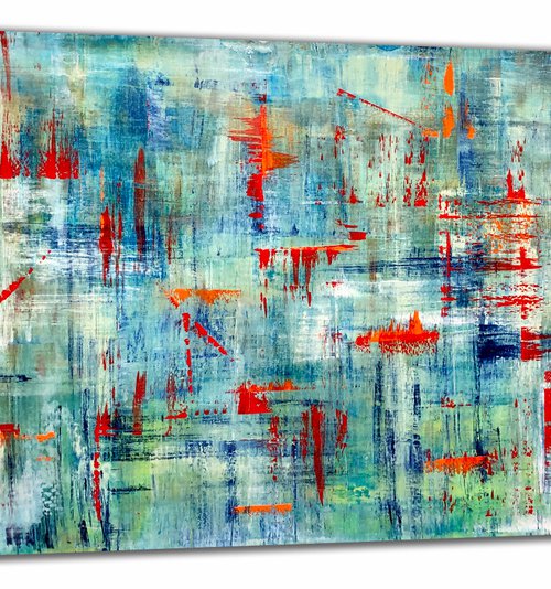 Dancing Reds (80x36in) by Robert  Tillberg