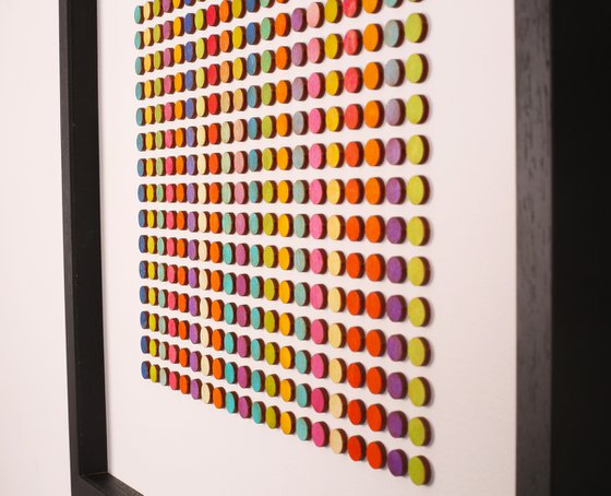 Ombre painted dot stripe painting