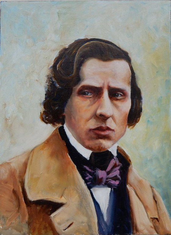 Commission. Portrait of composer Frederic Chopin.