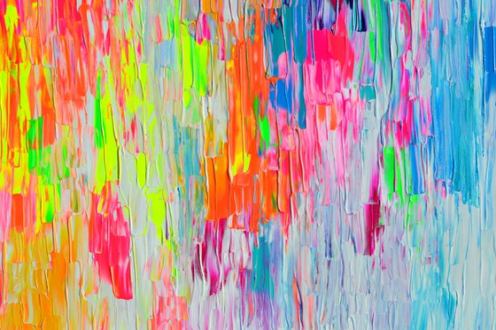 55x31.5'' Large Ready to Hang Abstract Painting - XXXL Huge Colourful Modern Abstract Big Painting, Large Colorful Painting - Ready to Hang, Hotel and Restaurant Wall Decoration, A Gypsy Dream