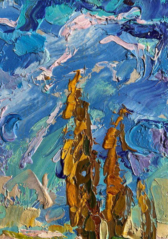 Geese in the autumn steppes