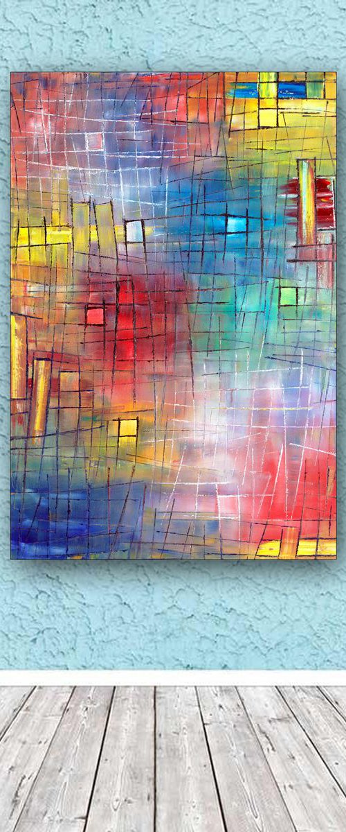 "Windows Of Opportunity" - Original PMS Oil Painting On Canvas - 24" x 36" by Preston M. Smith (PMS)