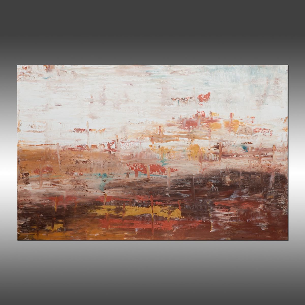 Abstract Acrylic Painting By Hilary Winfield, 36 X 24, Ascension 7, Original Artwork