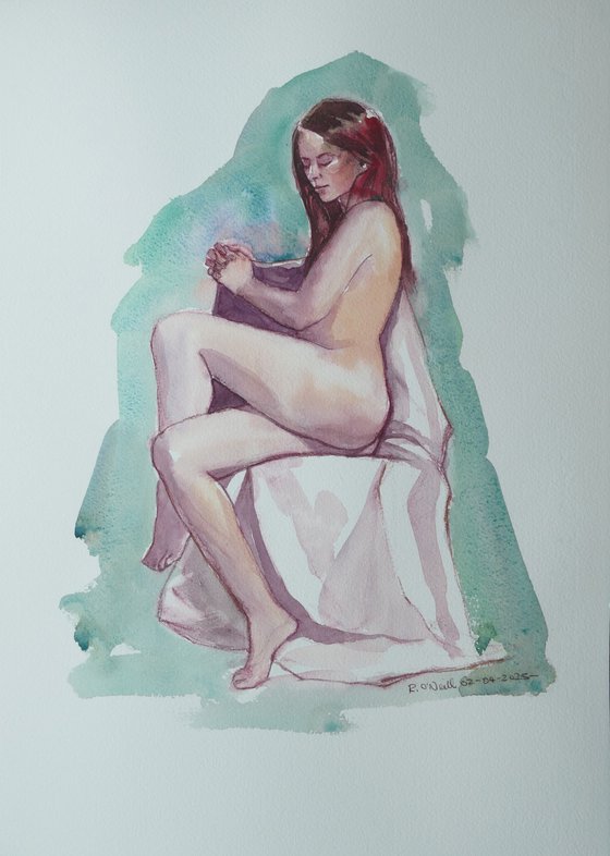 Seated female nude