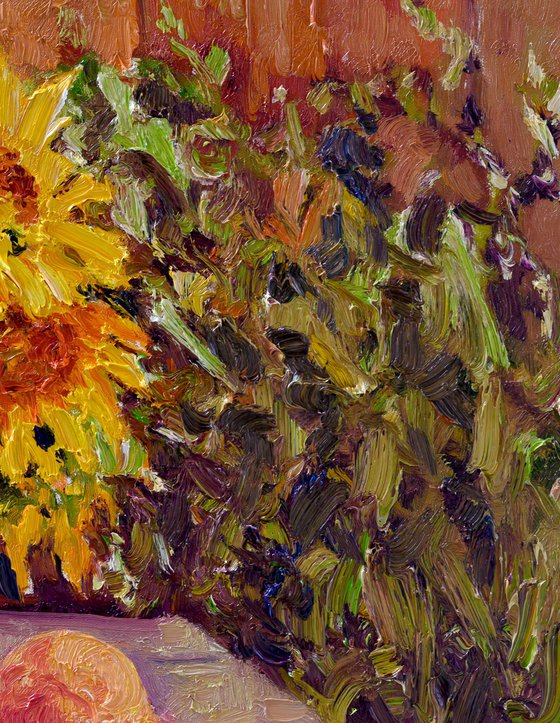 Sunflowers and Peaches