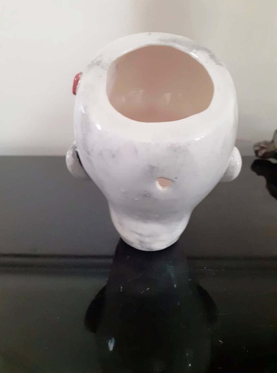Ceramic baby head planter  KNOB