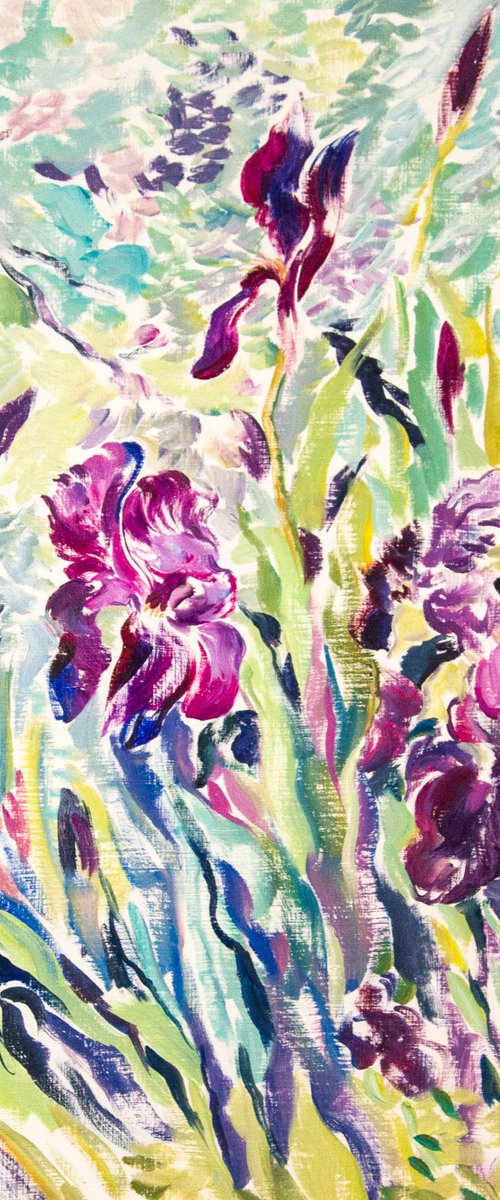 Purple Irises by Daria Galinski