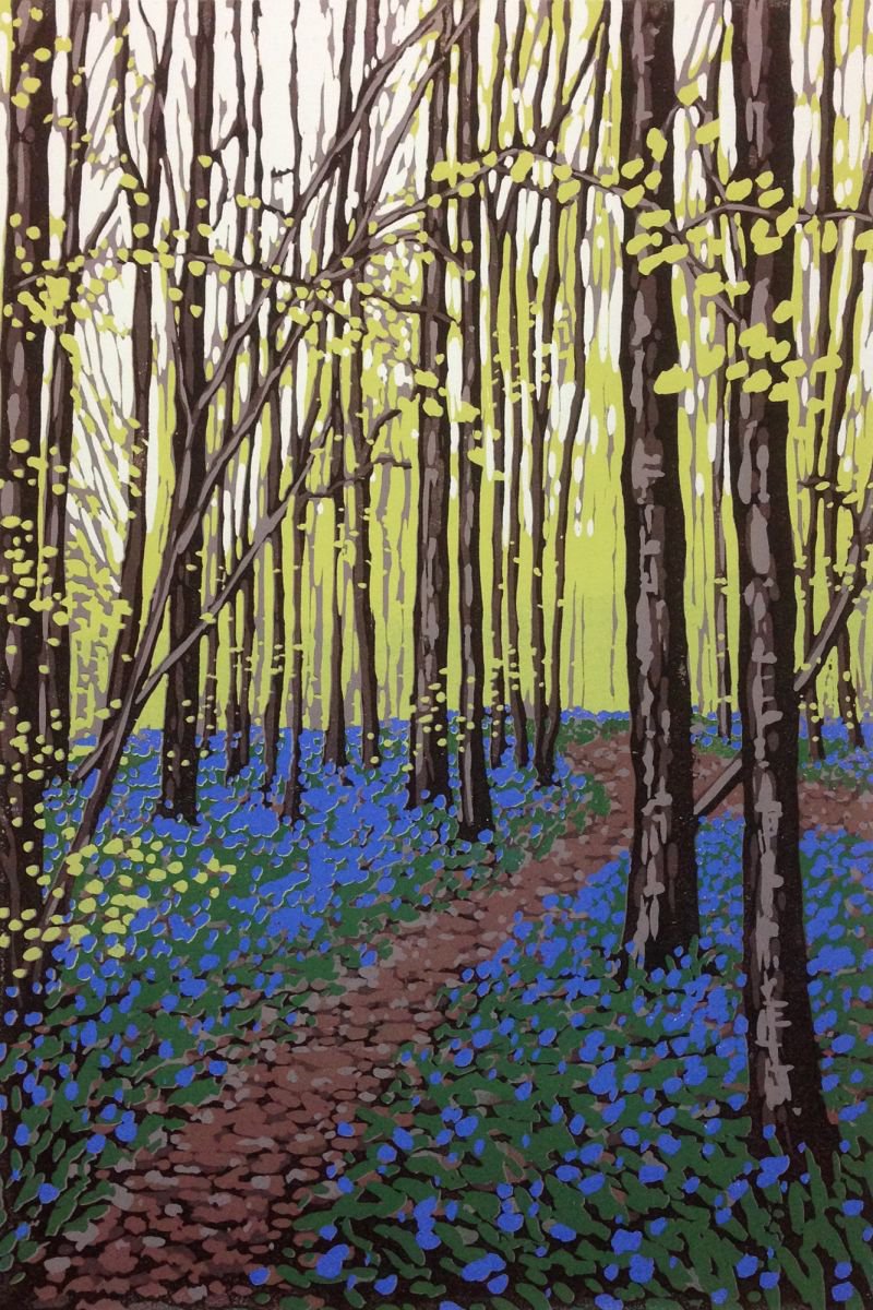New Leaves and Bluebells by Alexandra Buckle