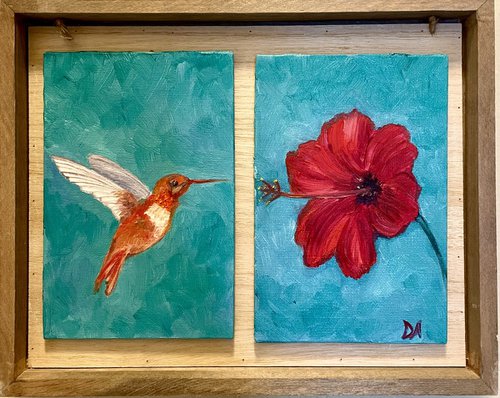 Hummingbird and The Flower by Deniz A.