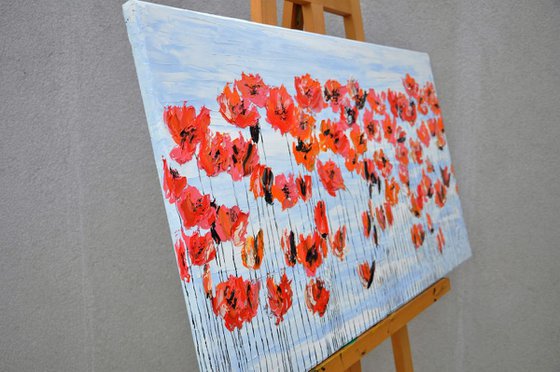 Poppies And Blue Sky