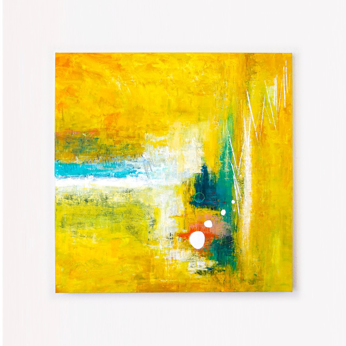 Abstract Acrylic Painting By Hyunah Kim, 36 X 36, Ideation, Original Artwork