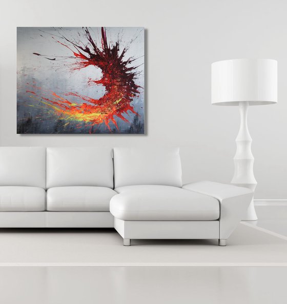 Twisting Fire III (Spirits Of Skies 120127) (120 x 100 cm) XXL (48 x 40 inches)