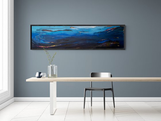 XXL Big Abstract - "Deep ocean" - Abstraction - Bright abstract - Sea abstract