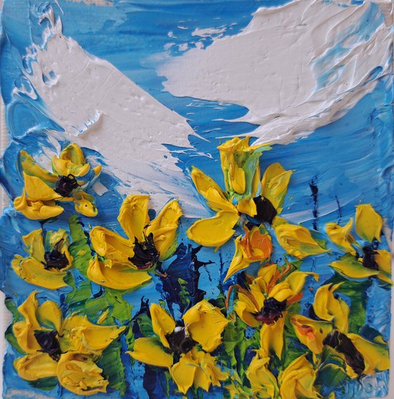 Mini painting Sunflower