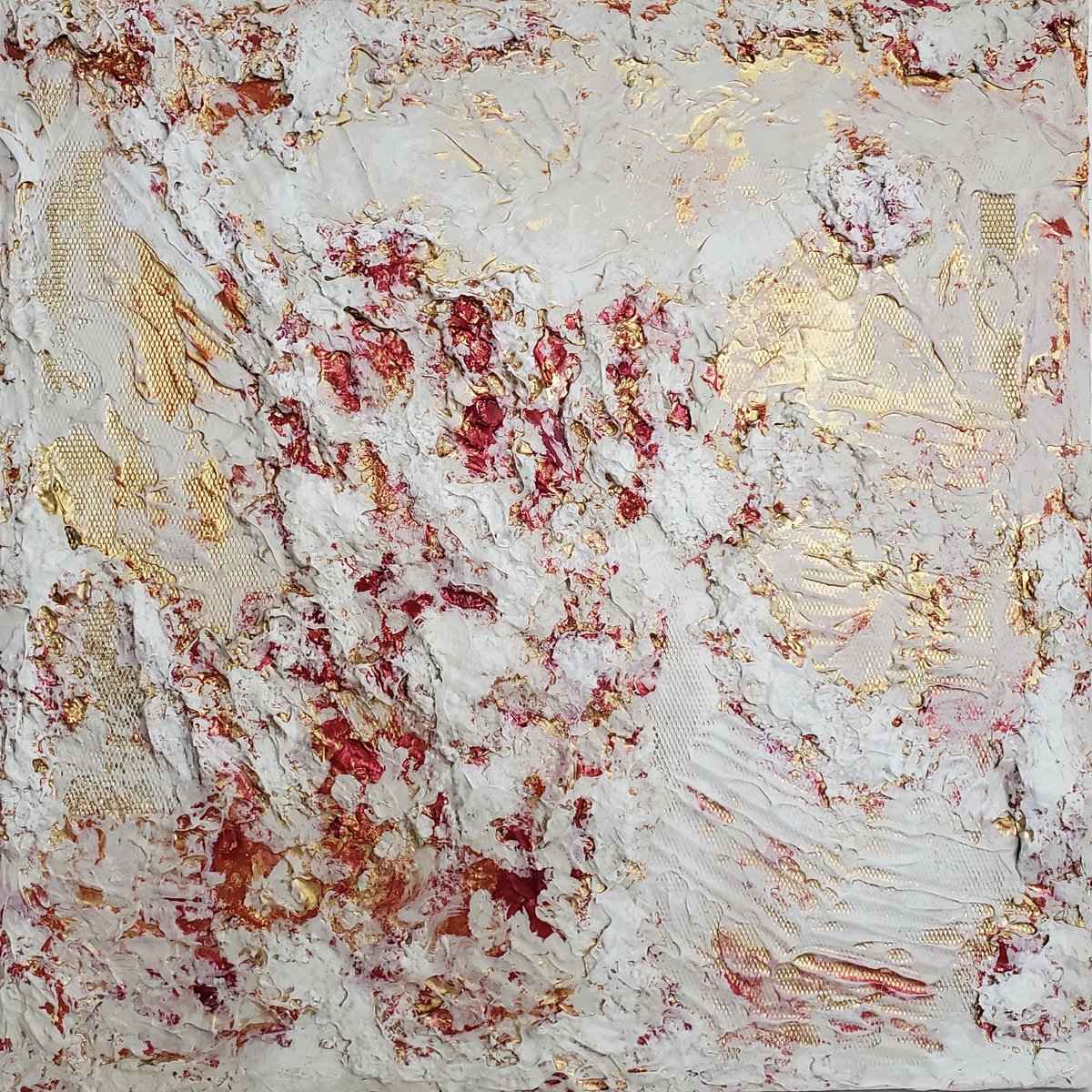 Abstract Relief By Joyce Fournier, 24 X 24", Formations Vi (Wall Sculpture), Original Artwork