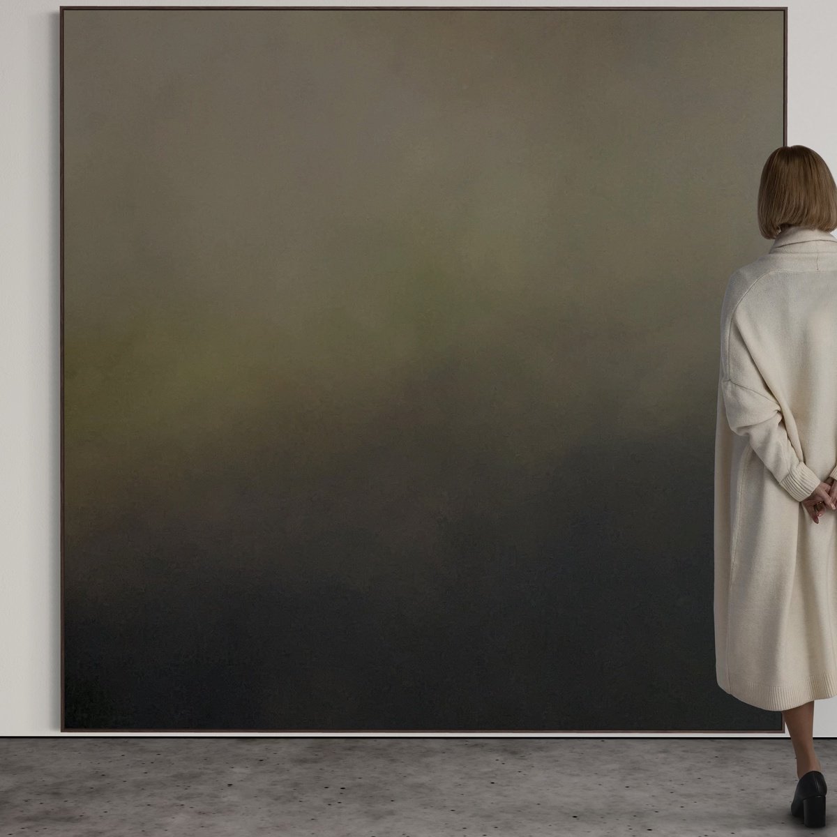 Abstract Acrylic Painting By Gabriela Azar Schreiner, 71 X 71, Bosque Sereno, Original Artwork