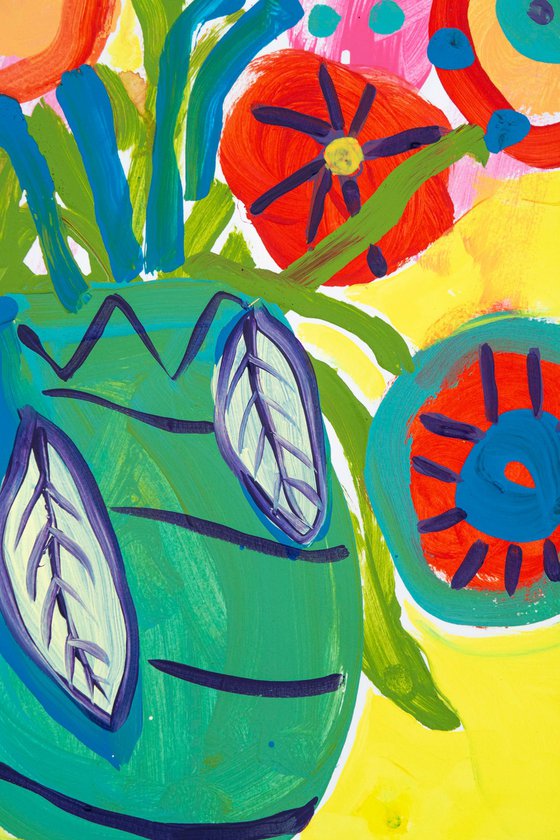Yellow Flowers in Vase