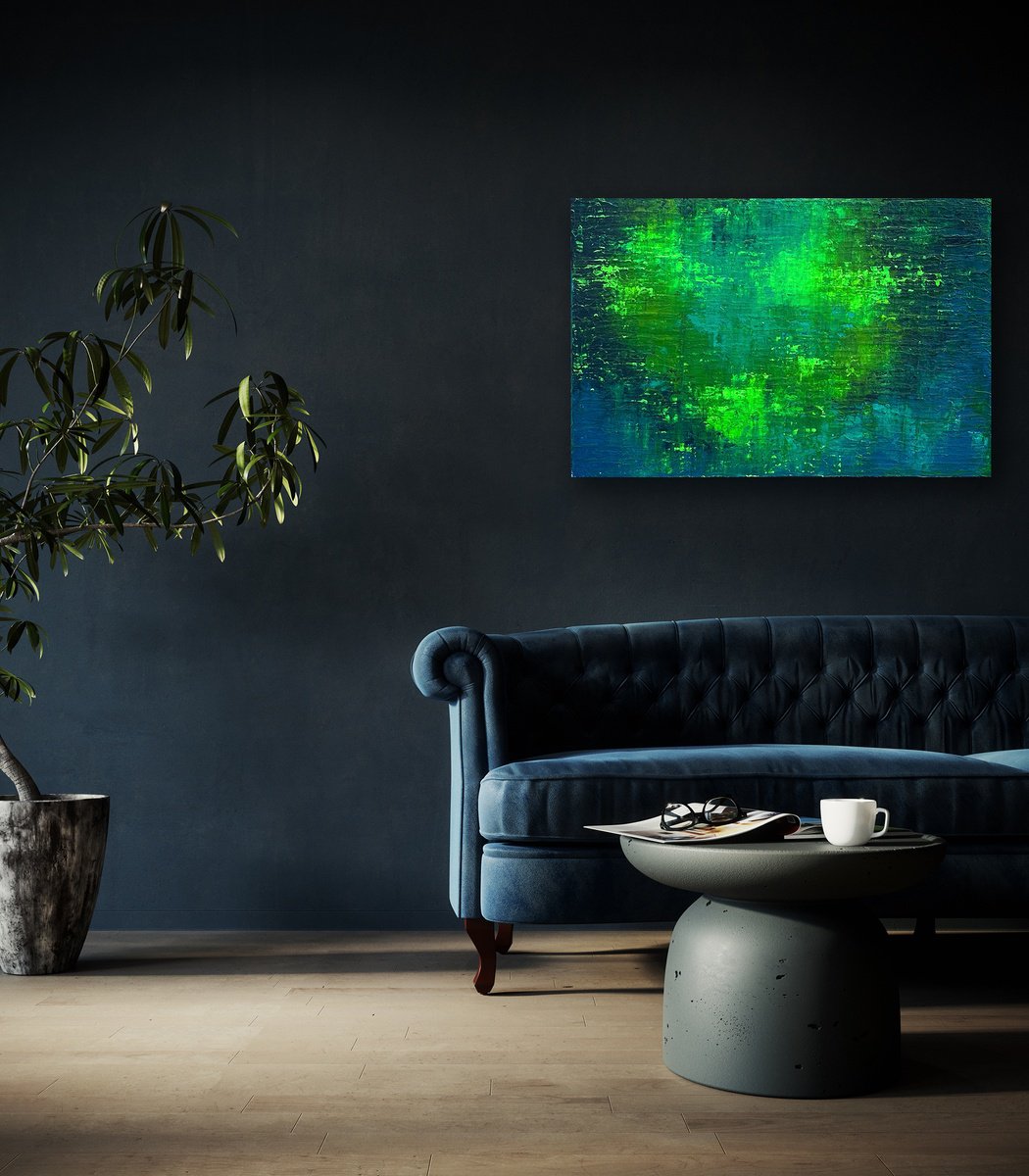 Abstract Acrylic Painting By Lyra Morgan, 36 X 24", Quietude, Original Artwork