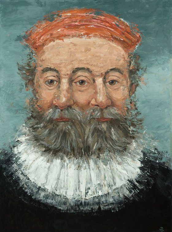 Man in Orange Hat (after Rembrandt)