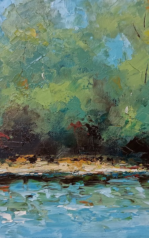 Small landscape oil painting by Marinko Šaric