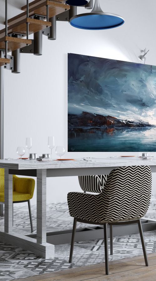 " Northern Silence " SPECIAL PRICE!!! Large Painting W120xH60cm by Ivan  Grozdanovski