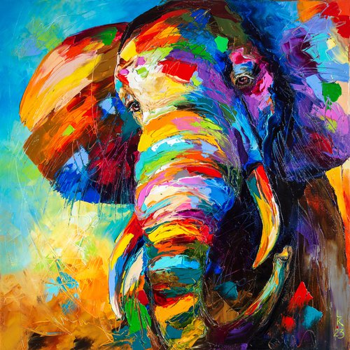Young elephant by Liubov Kuptsova