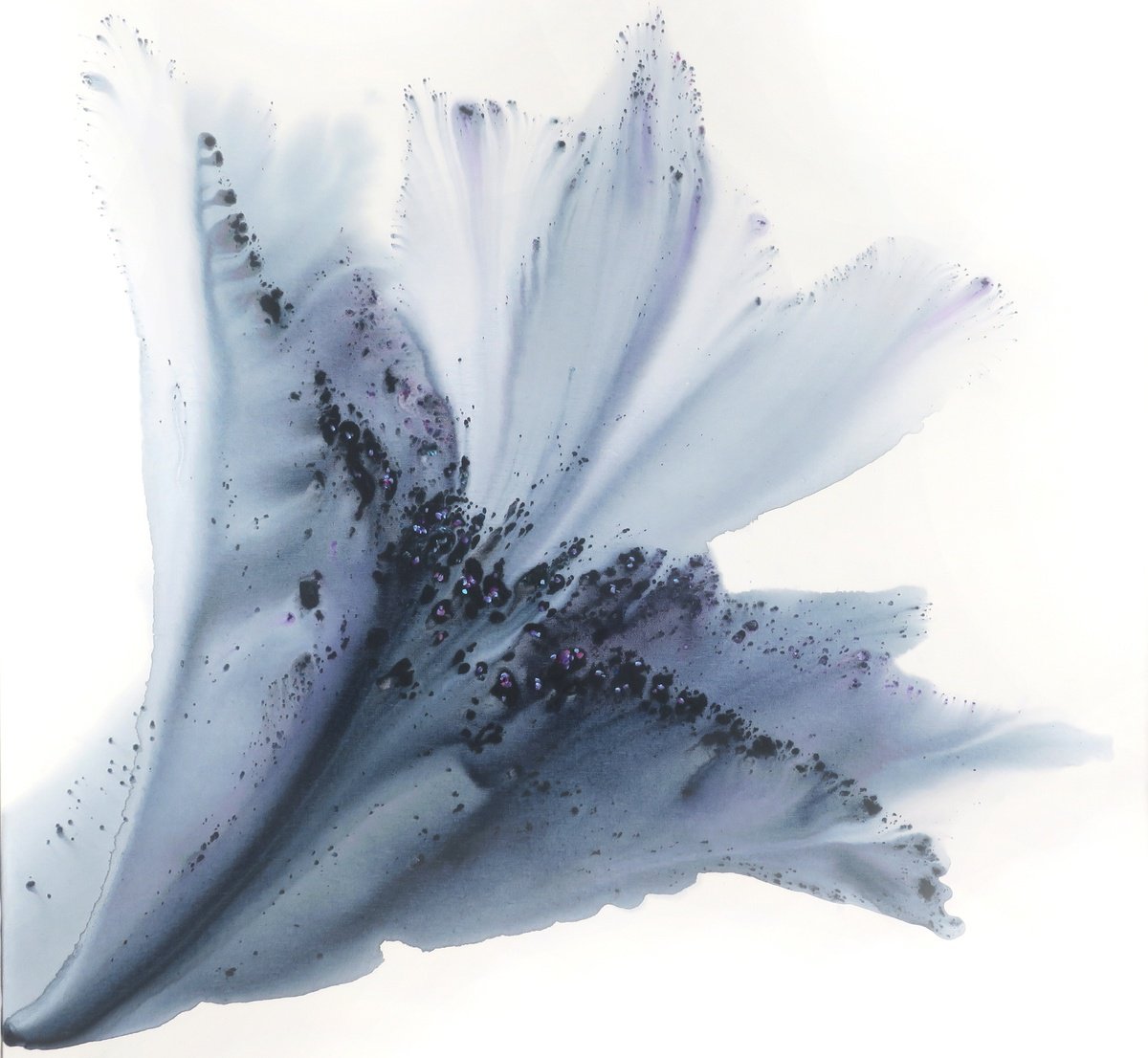 Abstract Acrylic Painting By Muriel Napoli, 39 X 35", Nature 294, Original Artwork