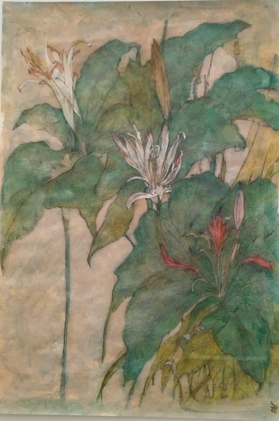 Lilies in Chinoiserie