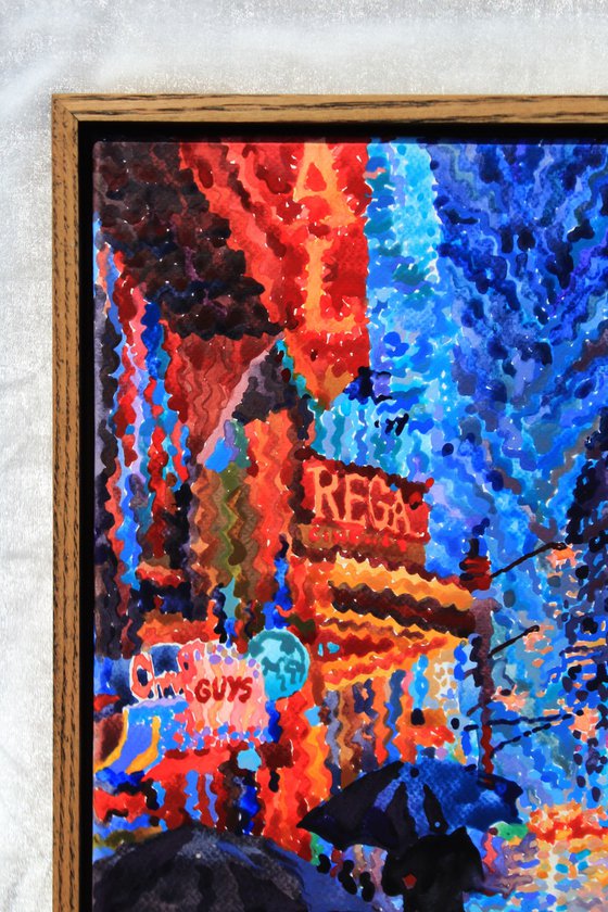 Rainy Evening in Times Square