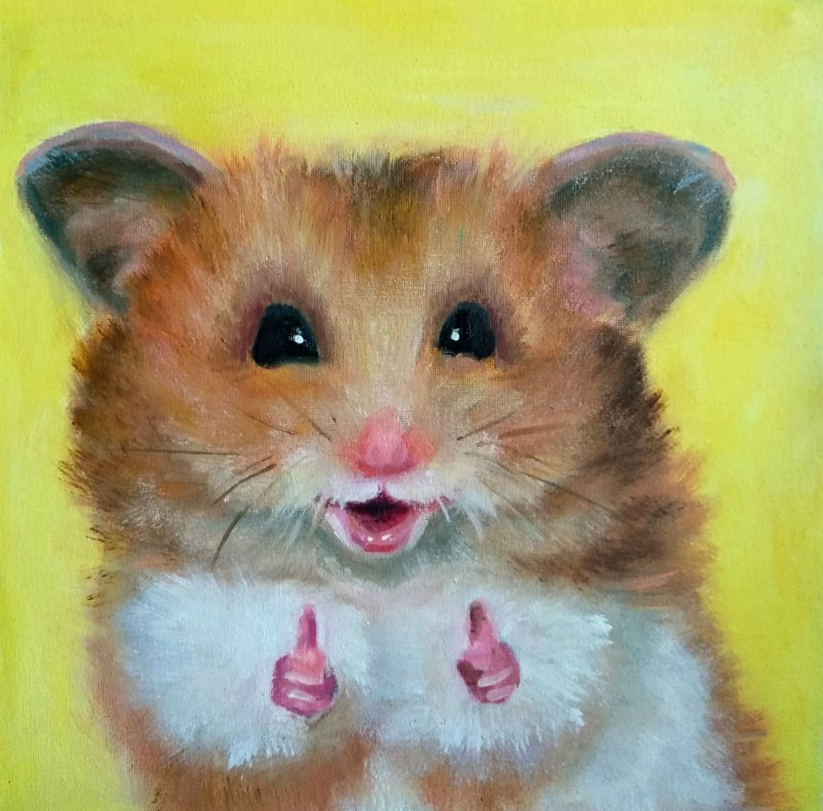 Positive Art for Nursery Kids room Funny Hamster | Artfinder