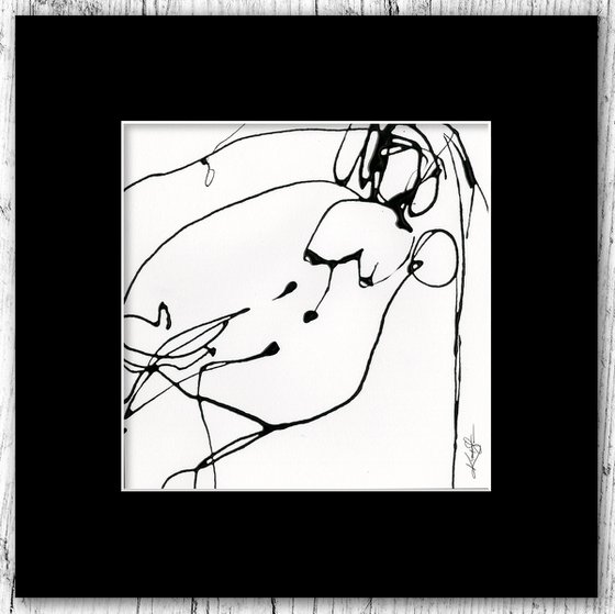 Doodle Nude 18 - Minimalistic Abstract Nude Art by Kathy Morton Stanion