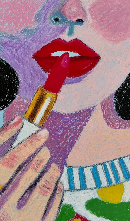 Red Lipstick by Alina Timoshenko