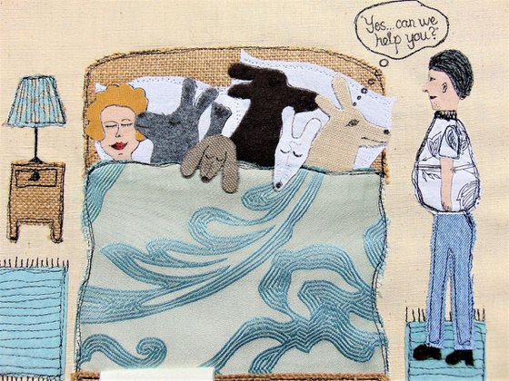 "The truth hurts..." - textile collage