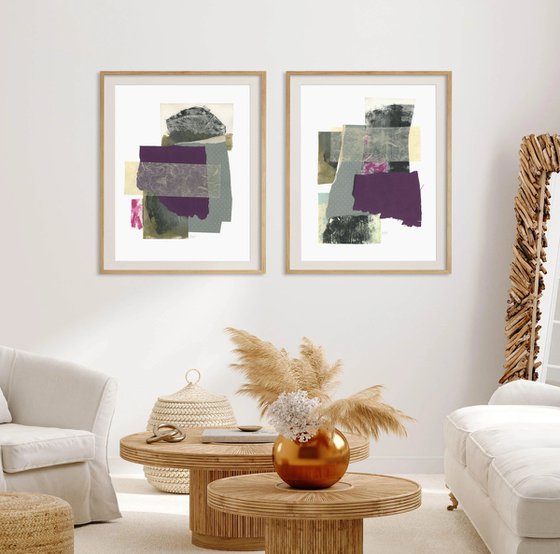 Geometric Abstract collages