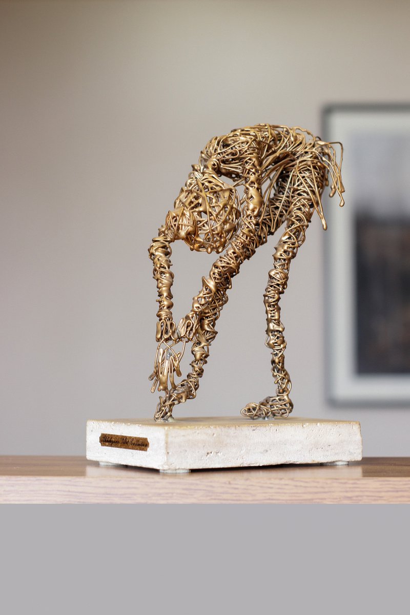 Abstract Portrait Sculpture By Karen Axikyan, 7 X 10", Reverence, Original Artwork