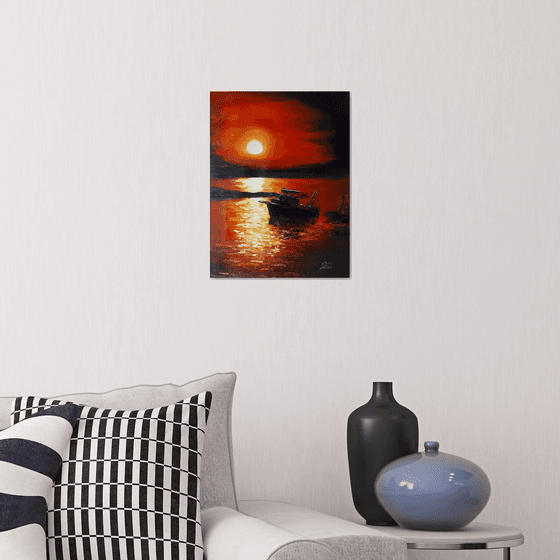 Sunset /  ORIGINAL OIL PAINTING