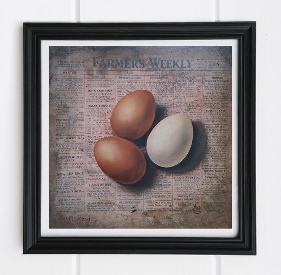 Farmhouse Chronicle Three Farm Eggs