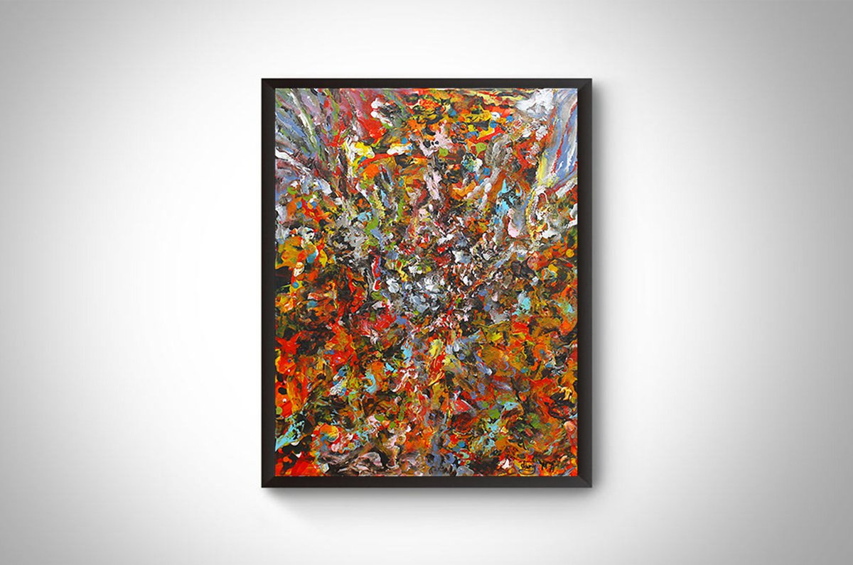 The Ocean - Original abstract acrylic painting, Modern Art, Ready to hang by Tamy Moldavsky Azarov