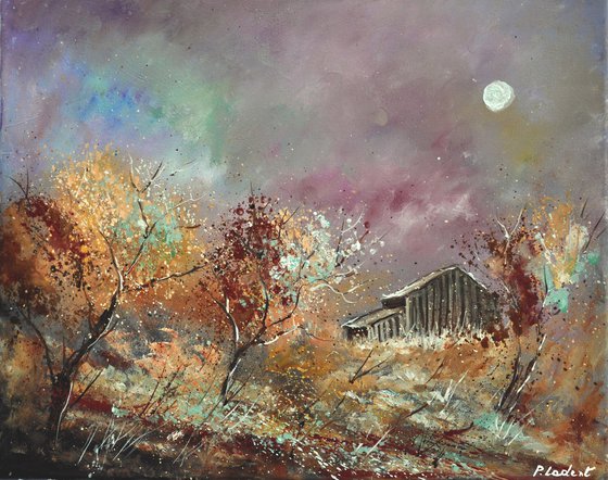 Old barn in autumn