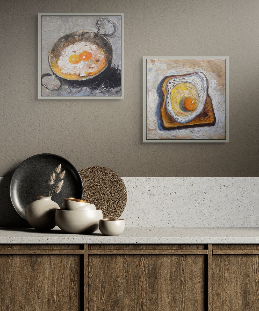 Impressionistic Still Life Oil Painting By Narek Qochunc, 16 X 8", Together At The Table, Original Artwork